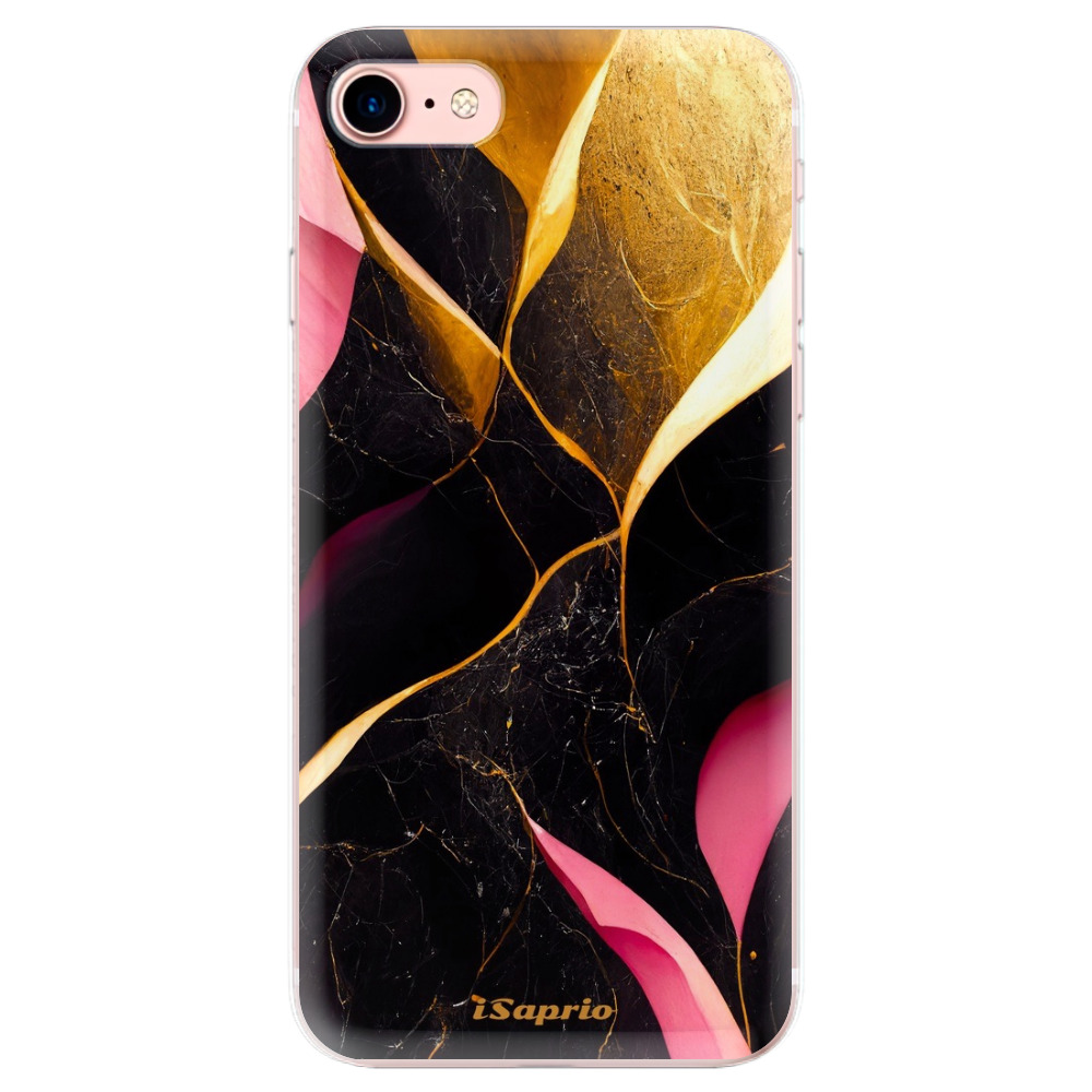 Odolné silikónové puzdro iSaprio - Gold Pink Marble - iPhone 7