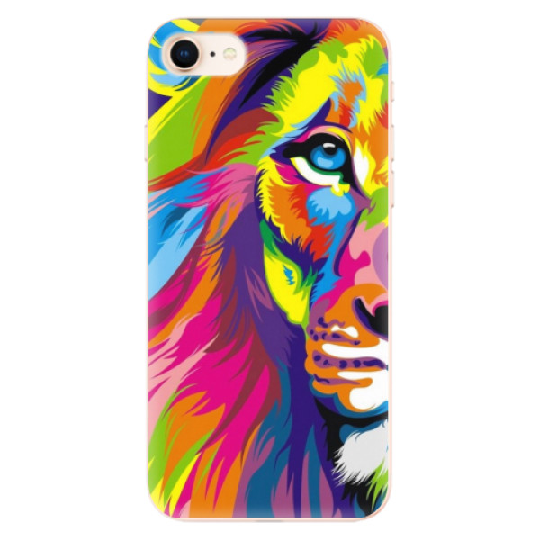 Odolné silikónové puzdro iSaprio - Rainbow Lion - iPhone 8