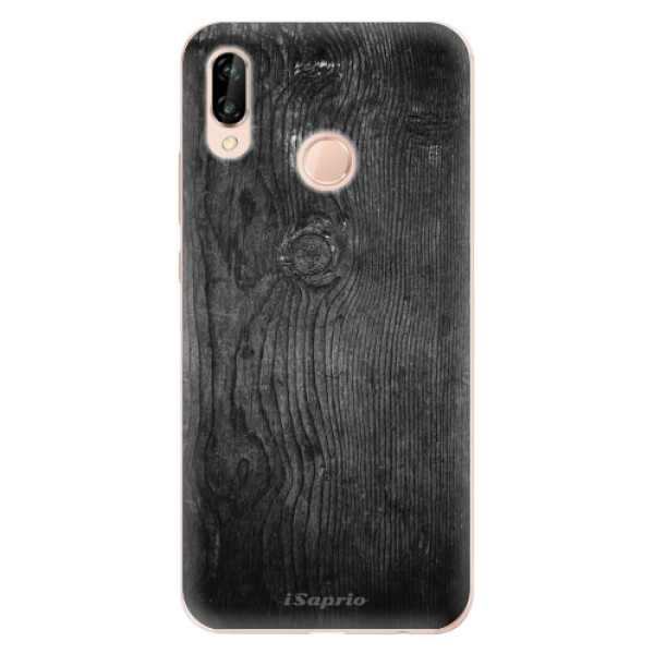 Odolné silikónové puzdro iSaprio - Black Wood 13 - Huawei P20 Lite