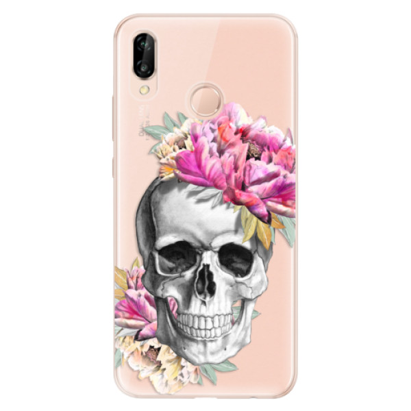 Odolné silikónové puzdro iSaprio - Pretty Skull - Huawei P20 Lite