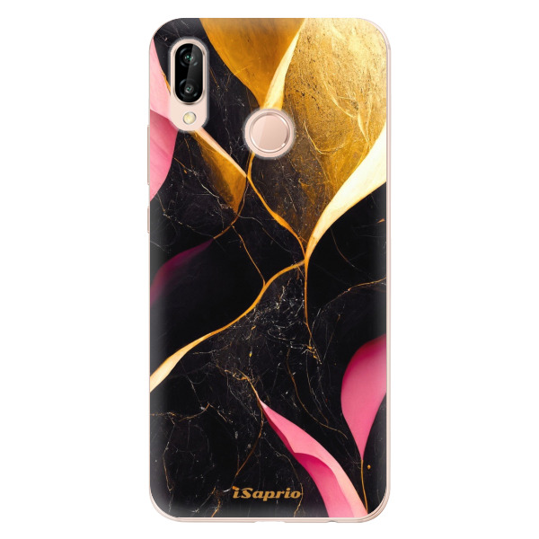 Odolné silikónové puzdro iSaprio - Gold Pink Marble - Huawei P20 Lite