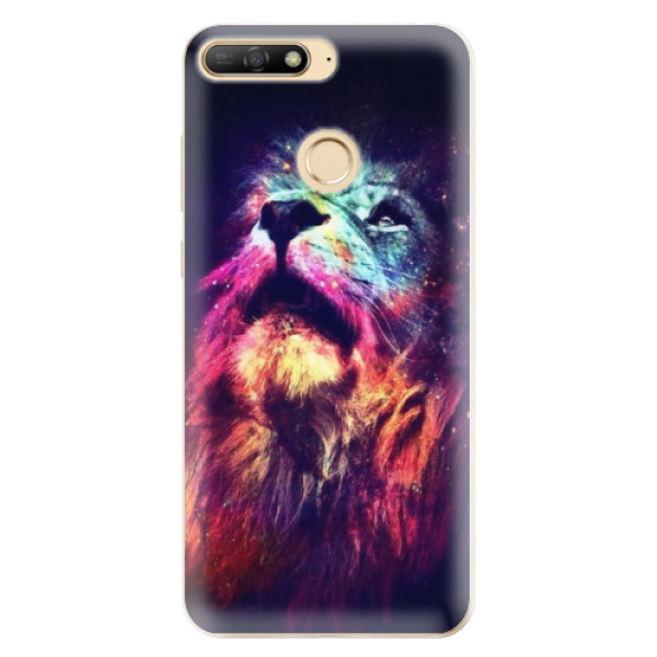 Odolné silikónové puzdro iSaprio - Lion in Colors - Huawei Y6 Prime 2018