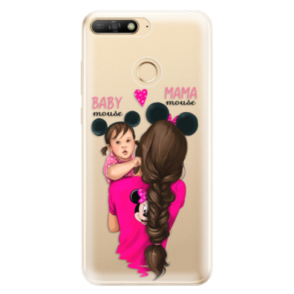 Odolné silikónové puzdro iSaprio - Mama Mouse Brunette and Girl - Huawei Y6 Prime 2018