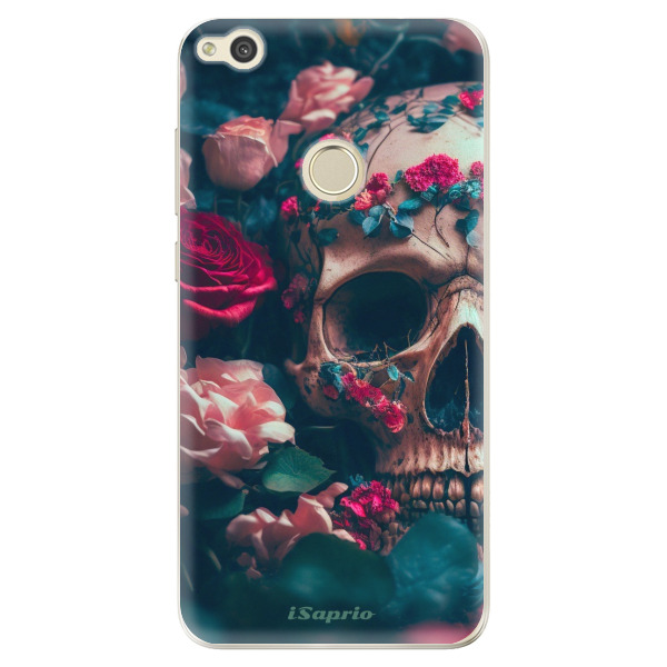 Odolné silikónové puzdro iSaprio - Skull in Roses - Huawei P9 Lite 2017