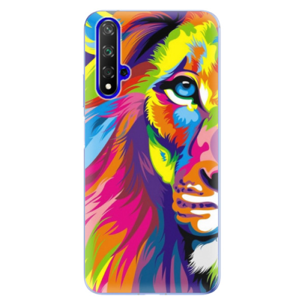 Odolné silikónové puzdro iSaprio - Rainbow Lion - Huawei Honor 20