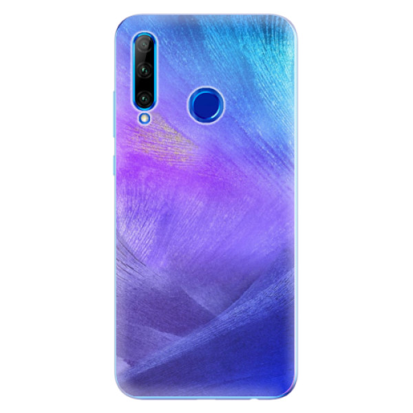 Odolné silikónové puzdro iSaprio - Purple Feathers - Huawei Honor 20 Lite