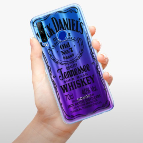 Odolné silikónové puzdro iSaprio - Transparent Black Jack - Huawei Honor 20 Lite