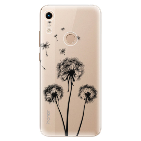 Odolné silikónové puzdro iSaprio - Three Dandelions - black - Huawei Honor 8A