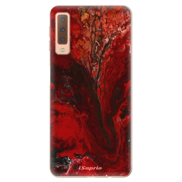 Odolné silikónové puzdro iSaprio - RedMarble 17 - Samsung Galaxy A7 (2018)