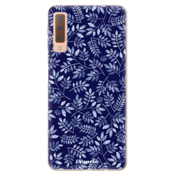 Odolné silikónové puzdro iSaprio - Blue Leaves 05 - Samsung Galaxy A7 (2018)