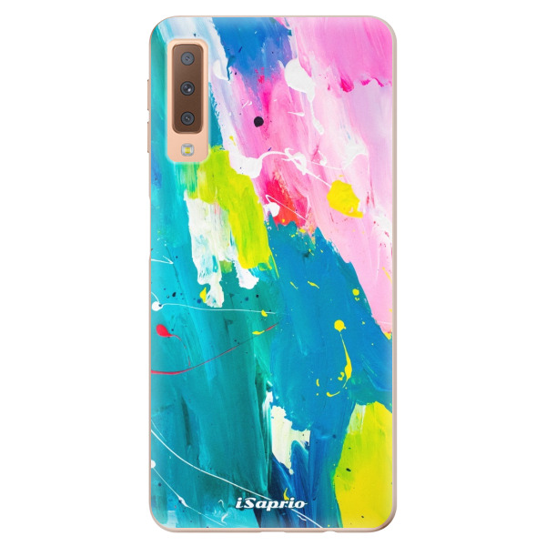 Odolné silikónové puzdro iSaprio - Abstract Paint 04 - Samsung Galaxy A7 (2018)