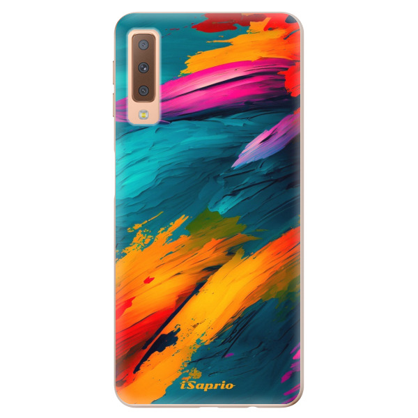 Odolné silikónové puzdro iSaprio - Blue Paint - Samsung Galaxy A7 (2018)