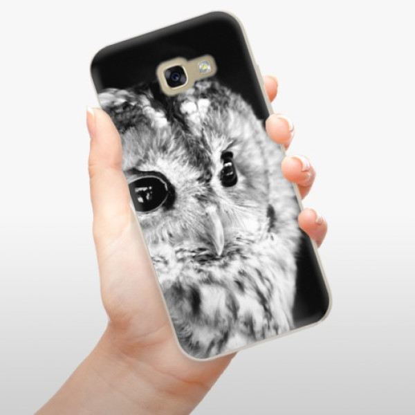 Odolné silikónové puzdro iSaprio - BW Owl - Samsung Galaxy A5 2017