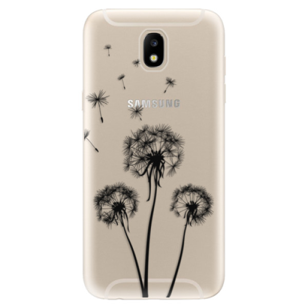 Odolné silikónové puzdro iSaprio - Three Dandelions - black - Samsung Galaxy J5 2017