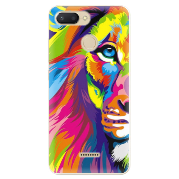 Odolné silikónové puzdro iSaprio - Rainbow Lion - Xiaomi Redmi 6