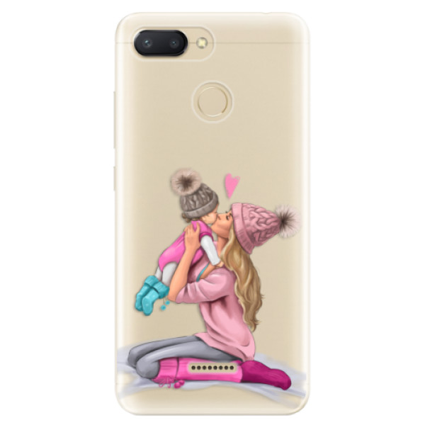 Odolné silikónové puzdro iSaprio - Kissing Mom - Blond and Girl - Xiaomi Redmi 6