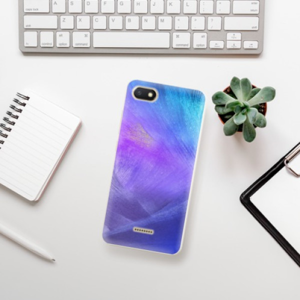 Odolné silikónové puzdro iSaprio - Purple Feathers - Xiaomi Redmi 6A