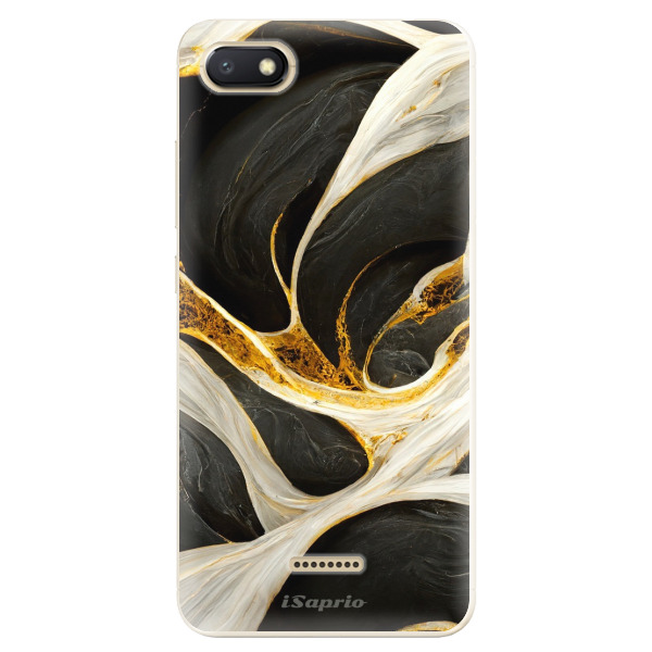 Odolné silikónové puzdro iSaprio - Black and Gold - Xiaomi Redmi 6A