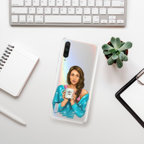 Odolné silikónové puzdro iSaprio - Coffe Now - Brunette - Xiaomi Mi A3