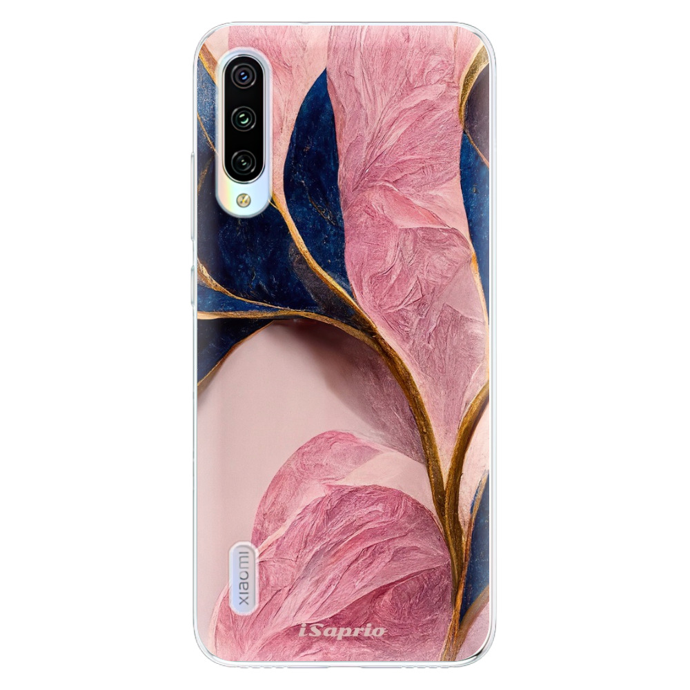 Odolné silikónové puzdro iSaprio - Pink Blue Leaves - Xiaomi Mi A3