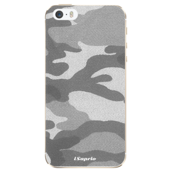 Odolné silikónové puzdro iSaprio - Gray Camuflage 02 - iPhone 5/5S/SE