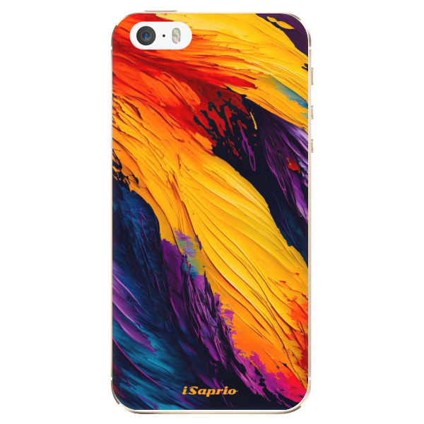 Odolné silikónové puzdro iSaprio - Orange Paint - iPhone 5/5S/SE
