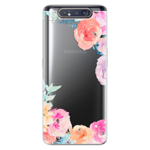 Odolné silikónové puzdro iSaprio - Flower Brush - Samsung Galaxy A80