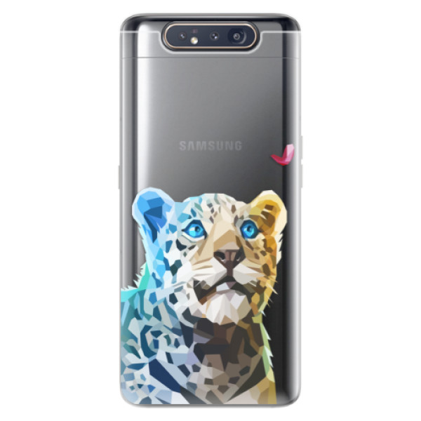 Odolné silikónové puzdro iSaprio - Leopard With Butterfly - Samsung Galaxy A80