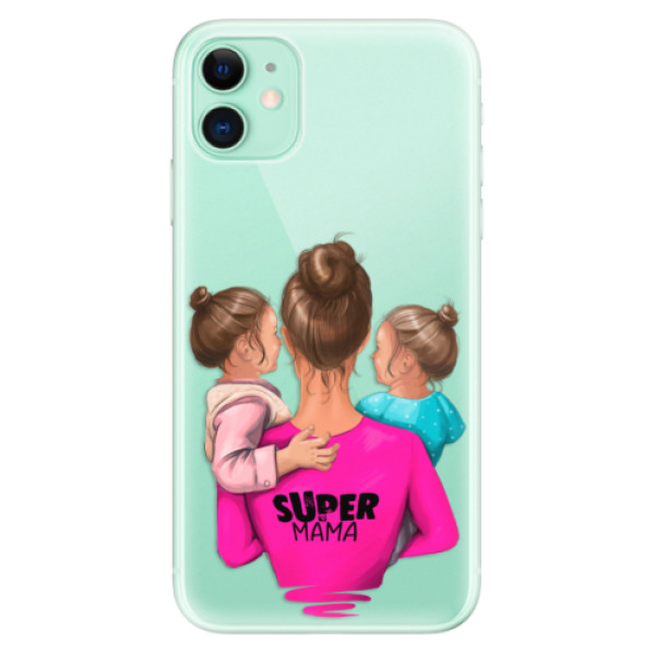 Odolné silikónové puzdro iSaprio - Super Mama - Two Girls - iPhone 11