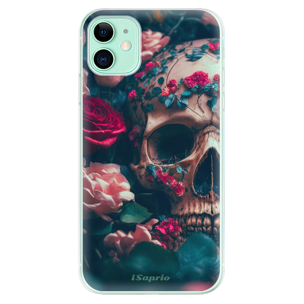 Odolné silikónové puzdro iSaprio - Skull in Roses - iPhone 11