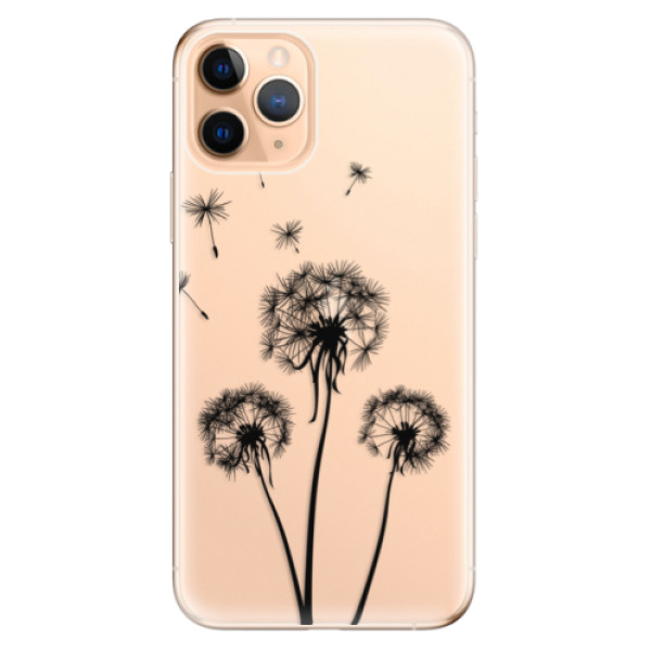 Odolné silikónové puzdro iSaprio - Three Dandelions - black - iPhone 11 Pro