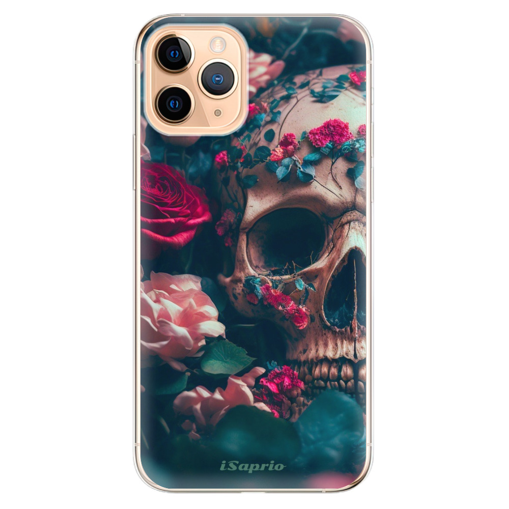 Odolné silikónové puzdro iSaprio - Skull in Roses - iPhone 11 Pro