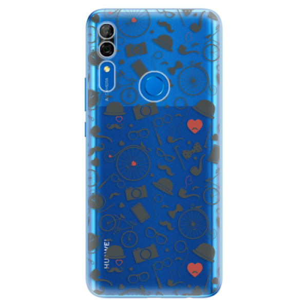 Odolné silikónové puzdro iSaprio - Vintage Pattern 01 - black - Huawei P Smart Z