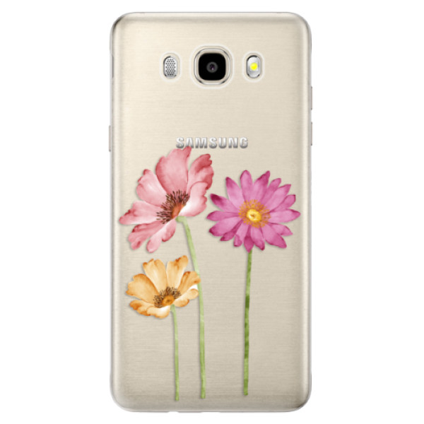 Odolné silikónové puzdro iSaprio - Three Flowers - Samsung Galaxy J5 2016