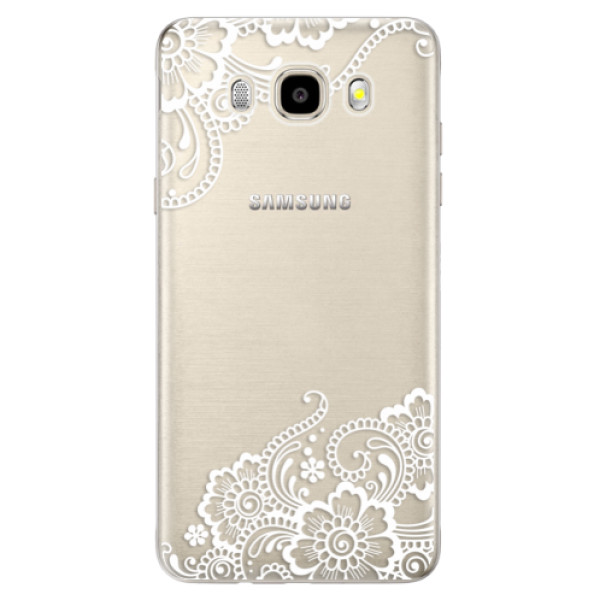 Odolné silikónové puzdro iSaprio - White Lace 02 - Samsung Galaxy J5 2016