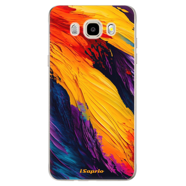 Odolné silikónové puzdro iSaprio - Orange Paint - Samsung Galaxy J5 2016