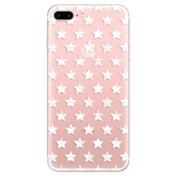 Odolné silikónové puzdro iSaprio - Stars Pattern - white - iPhone 7 Plus