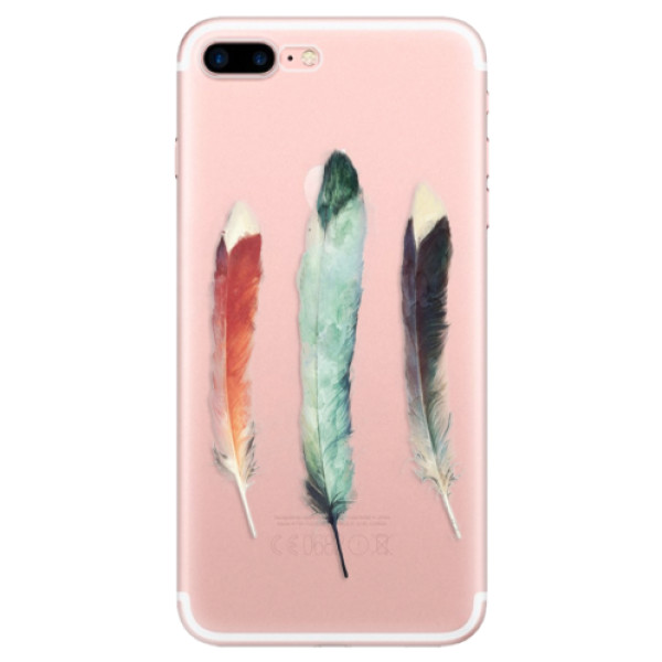 Odolné silikónové puzdro iSaprio - Three Feathers - iPhone 7 Plus