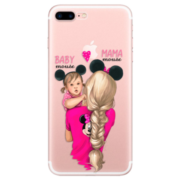Odolné silikónové puzdro iSaprio - Mama Mouse Blond and Girl - iPhone 7 Plus