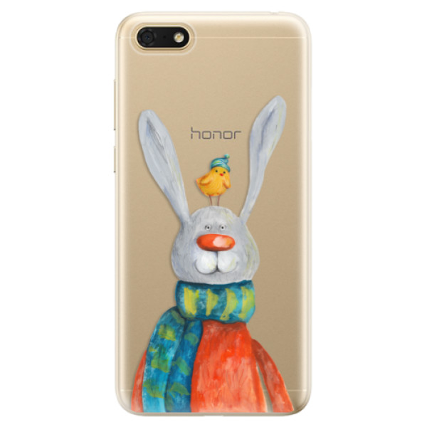 Odolné silikónové puzdro iSaprio - Rabbit And Bird - Huawei Honor 7S