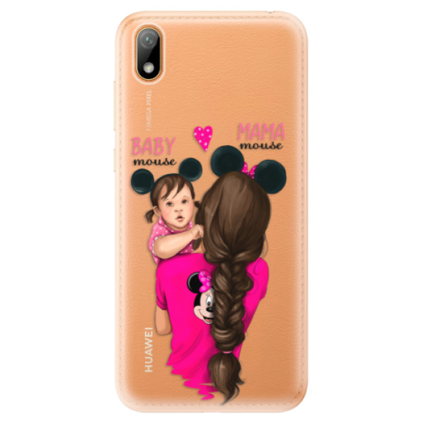 Odolné silikónové puzdro iSaprio - Mama Mouse Brunette and Girl - Huawei Y5 2019