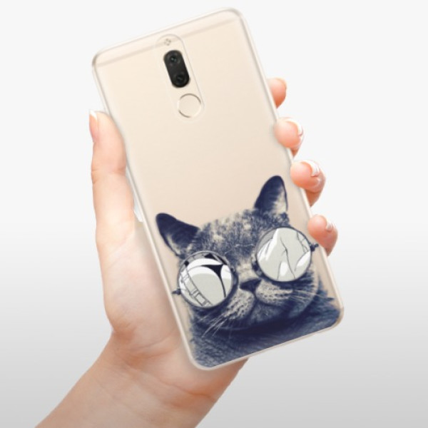 Odolné silikónové puzdro iSaprio - Crazy Cat 01 - Huawei Mate 10 Lite