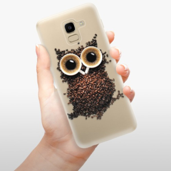 Odolné silikónové puzdro iSaprio - Owl And Coffee - Samsung Galaxy J6