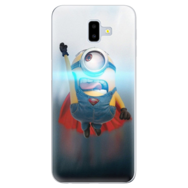 Odolné silikónové puzdro iSaprio - Mimons Superman 02 - Samsung Galaxy J6+
