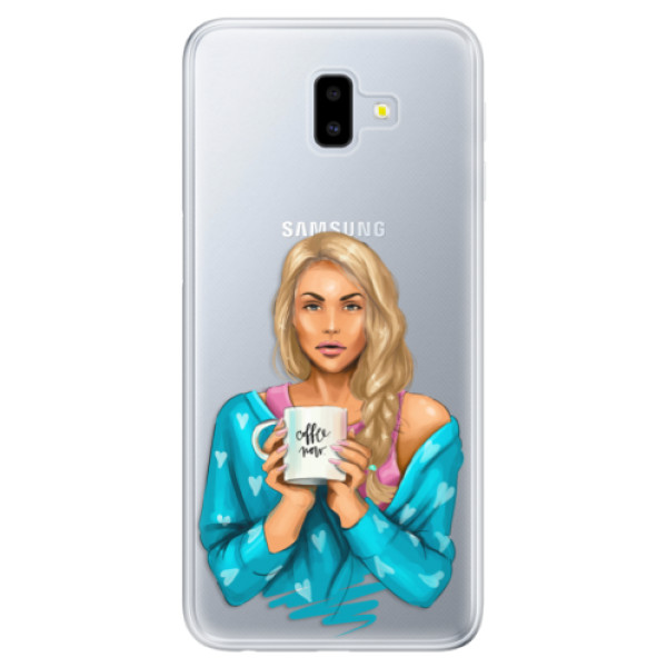 Odolné silikónové puzdro iSaprio - Coffe Now - Blond - Samsung Galaxy J6+