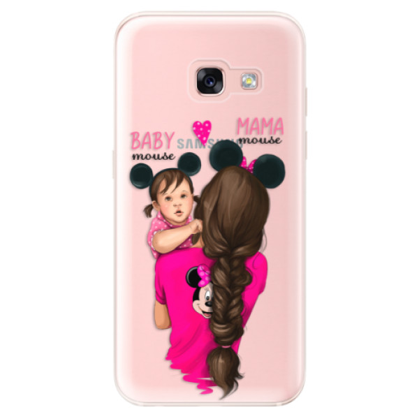 Odolné silikónové puzdro iSaprio - Mama Mouse Brunette and Girl - Samsung Galaxy A3 2017
