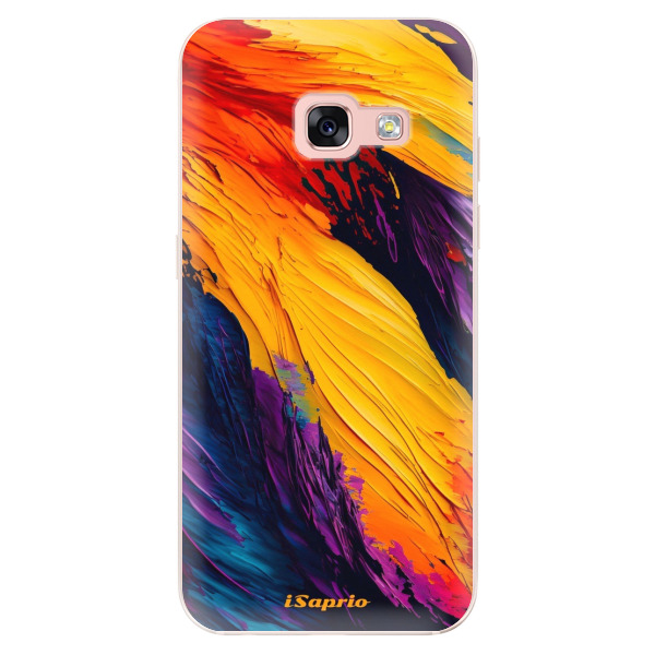 Odolné silikónové puzdro iSaprio - Orange Paint - Samsung Galaxy A3 2017