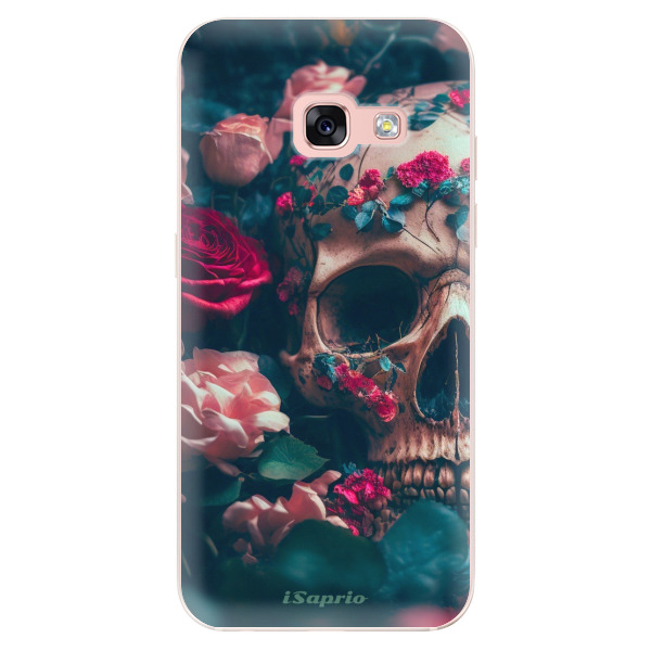 Odolné silikónové puzdro iSaprio - Skull in Roses - Samsung Galaxy A3 2017