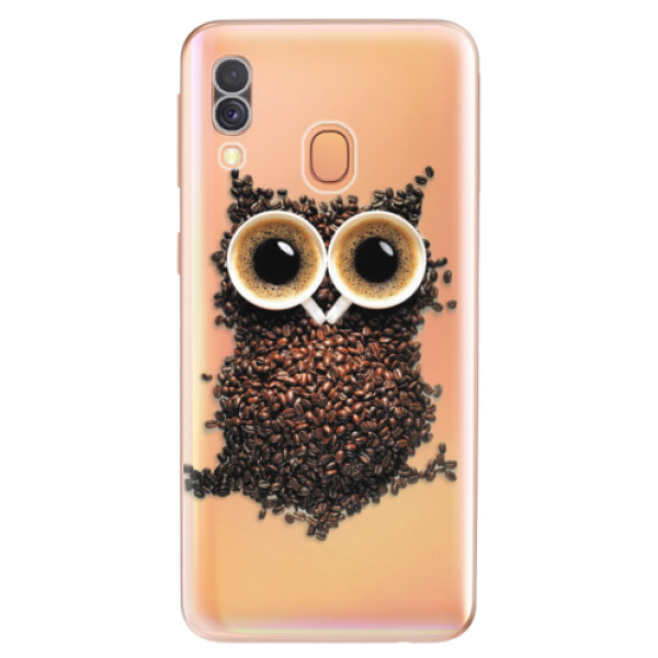 Odolné silikónové puzdro iSaprio - Owl And Coffee - Samsung Galaxy A40