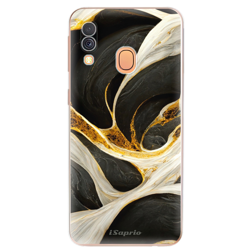 Odolné silikónové puzdro iSaprio - Black and Gold - Samsung Galaxy A40